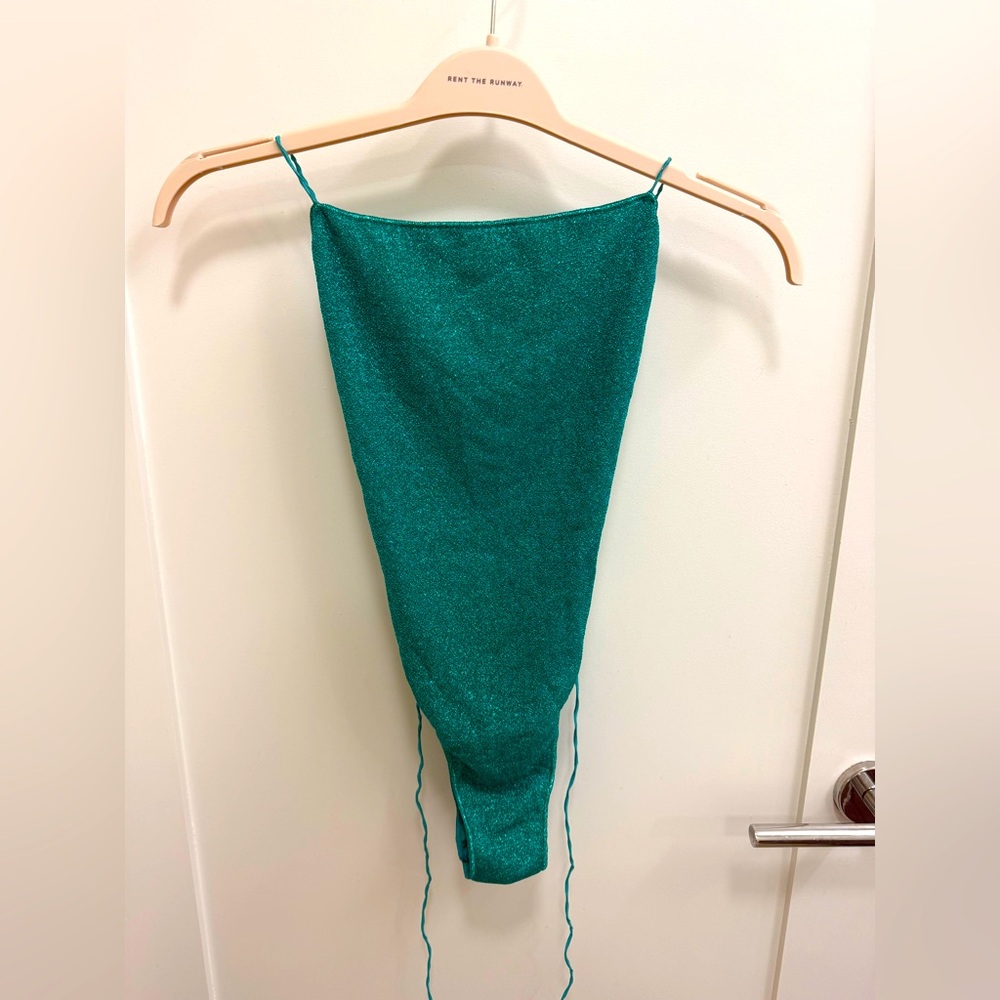 Oséree Lumière Green metallic swimsuit New with Tags